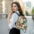 thumbnail image 6 of FORMRS Mini Backpack Purse for Women Quilted Travel Daypack Casual Shoulder Bag, Beige Strawberry, 6 of 7