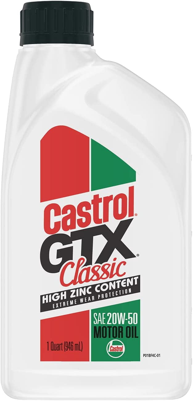 Castrol GTX Classic 20W-50 Conventional Motor Oil, 1 Quart, Case of 6