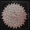 thumbnail image 4 of Dining Table Set Of 6 Rose Gold Placemats, Round Hollow Out Floral Dining Table Placemats Pressed Vi, 4 of 5