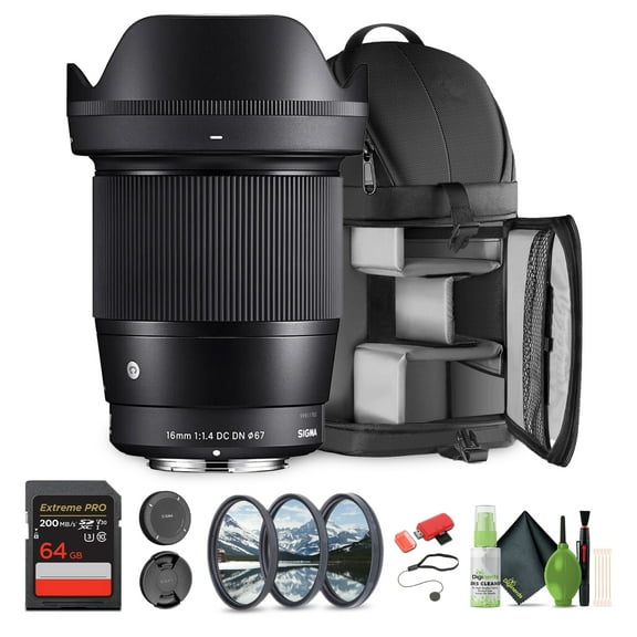Sigma 16mm f/1.4 DC DN Contemporary Canon RF Bundle 2