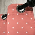 thumbnail image 3 of Ambesonne Coral Grommet Curtain, Stars Outer, 50" x 108", Coral White, 3 of 6
