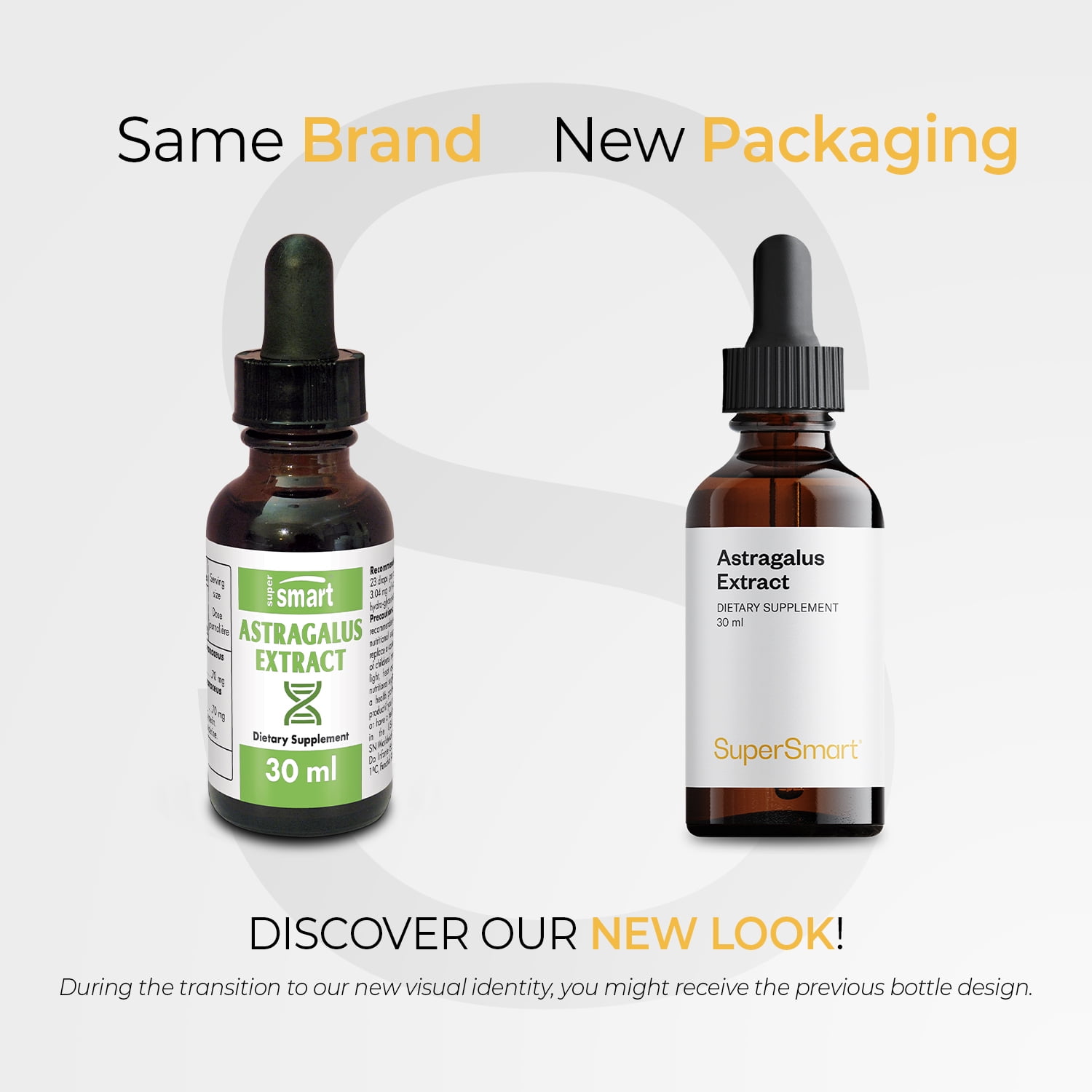 SuperSmart Astragalus Extract (High Potency) - Concentrated Extract - Astragalus Membranaceus Liquid Supplement | Non-GMO & Gluten Free - 30 ml