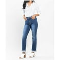 thumbnail image 2 of JUDY BLUE HIGH WAIST CONTRAST WASH THERMAL STRAIGHT JEANS, 2 of 5