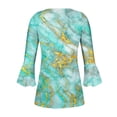 thumbnail image 3 of Ichuanyi liquidación femenina moda impresas impresas cascas en v con cuello corto cubo de camisetas sueltas de manga suelta ICHUANYI WER202308214654, 3 of 4