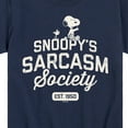 thumbnail image 3 of Peanuts - Snoopy Sarcasm Society - Toddler & Youth Short Sleeve Graphic T-Shirt, 3 of 6