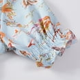 thumbnail image 4 of Fesfesfes Clearance Women Causual V Neck Dress Chiffon Floral Boho Beach Short Sleeve Dress, 4 of 7