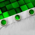 thumbnail image 4 of Manfei Abstract Plaid Print Black Out Curtains,Stereoscopic Checkered Curtains Pack of 2 (42x63 Each),Green Pixel Grid Bedroom Curtains For Girls Boys,Breathable Home Decor, 4 of 6
