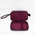 thumbnail image 3 of Walmart Deluxe Cosmetic Bag with Wristlet and Extra Storage, Wine Red Croc, 3 of 3