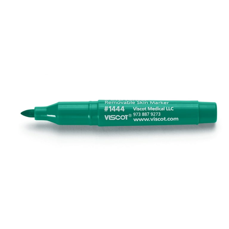 Viscot Mini EZ Removeable Ink Skin Marker Green 10 Pack