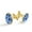 Color 5, variant on Men's Classic Stainless Steel, Blue Turtles Wave Stripe Pattern Cufflinks Business Wedding Shirts, Golden