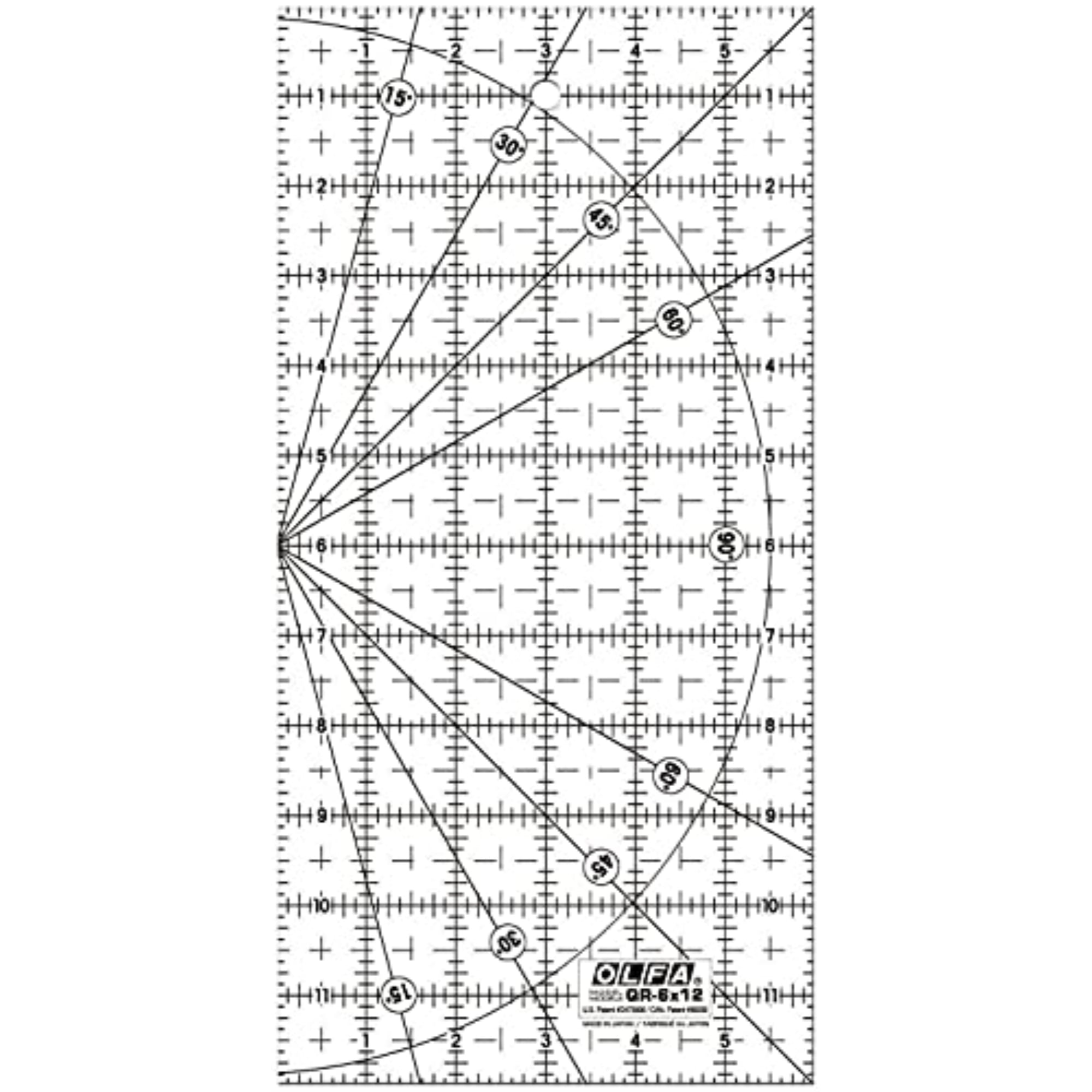 Olfa Frosted Advantage Non-Slip Ruler, "The Traveler"