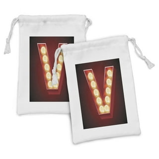  Ambesonne Letter V Shower Curtain, V Shape Burning