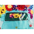 thumbnail image 4 of Evergreen Mint Flower Truck House Linen Flag, 4 of 6