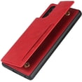 thumbnail image 5 of Galaxy Note 20 Wallet Case with Card Holder, Luxury PU Leather Kickstand Card Slots,Double Magnetic Clasp and Flip Wrist Strap Multi-Function Case for Samsung Galaxy Note 20 6.7",Red, 5 of 13