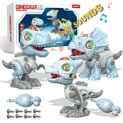 Banvih Learning Dinosaur Toys for Kids 3 4 5 6 7 8 Year Olds STEM Take Apart T-Rex, Triceratops, Birthday Christmas Gifts for Boys & Girls