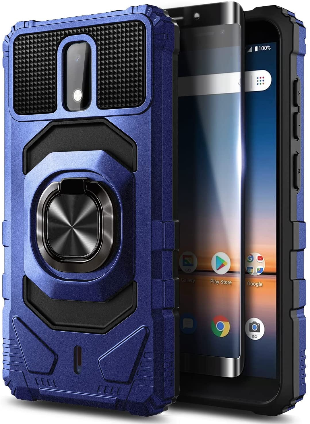 AT&T Calypso 2 (U319AA) / Cricket Debut 4G LTE Case with Tempered Glass ...