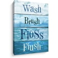 thumbnail image 1 of Bathroom Wall Decor Gradient Blue Canvas Print Wall Art Rustic Framed Bathroom Signs Rule, 12 x 15 Inch, 1 of 6