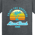 thumbnail image 4 of Inktastic Summer Enjoy the Sunshine Miami Beach Florida in Blue Youth T-Shirt, 4 of 5