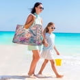 thumbnail image 7 of DIXRUYEE Beach Cooler Travel Tote Bags Beach Bag Fashion Butterflies Colorful Birds Flowers Printed, 7 of 7