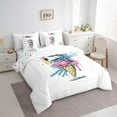 thumbnail image 3 of Feelyou Ice Cream Football Bedding Comforter Set 7pcs, Watercolor Artwork Full Bedding Set, 3 of 8