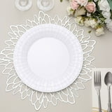Efavormart Set of 10 - 10" White Round Disposable Plastic Dinner Plates ...