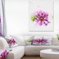 thumbnail image 1 of Purple Flower with Green Leaves - Floral Canvas Art Print, 1 of 3