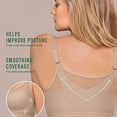thumbnail image 5 of MLDRA Women's Bra Front Closure Sport Exercise Bra Full Coverage Back Support Front-Closing Wirefree Crossed Unpadded Workout No Underwire Maternity Nursing Comfort Bra Skin, 5 of 6
