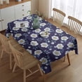 thumbnail image 2 of Pioneer Flower Floral Print Pattern Rectangle Tablecloth 60"x84", Waterproof Polyester Table Cloth, Wipeable Spillproof for Dining Camping Indoor Outdoor, 2 of 5