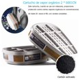 thumbnail image 4 of M&aacute;scara de respirador reutilizable protecci&oacute;n profesional pintura mediano 6800 y filtros para trabajos de renovaci&oacute;n, amolado,soldadura (Gris), 4 of 7