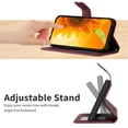 thumbnail image 6 of For Google Pixel 10 / Pixel 10 Pro 6.3" Sunflower  Embossed Strong Magnetic Attachment/Closure, Card Slots/Pocket, PU Leather Flip Wallet Case With Adjustable Shoulder Strap,Wine red, 6 of 10