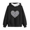 thumbnail image 4 of Cowsor Sweat à Capuche pour Enfants / Manches Longues Imprimé Col Rond / Tissu Extensible Doux / Tenue Décontractée Chaude pour École Quotidienne / Garçons Filles 2-14 Ans, 4 of 5