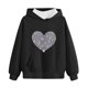 thumbnail image 4 of Sudadera con capucha para niños, camiseta de manga larga con estampado de cuello redondo para niños y niñas mayores, sudadera con capucha, top de poliéster para niña, 4 of 5