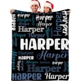 thumbnail image 6 of Personalized Custom Blankets, Unique Gift Blankets with Names, Exclusive Personal Gifts, Family Name Blankets, Gifts for Friends, Commemorative Blankets with Names, Soft Flannel Sofa Blankets, 6 of 13