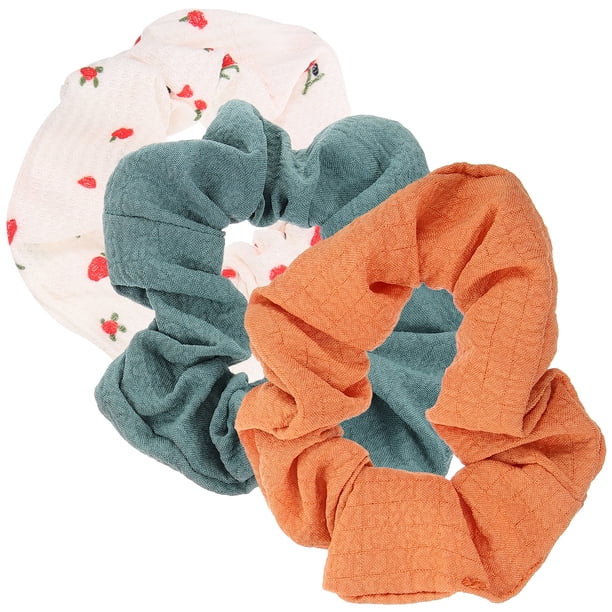 KAKOWELY 3 bonitas gomas para el pelo de tela, creativas, con forma de cereza.