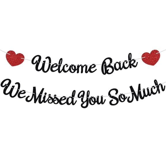 Welcome Back Banner, We Missed You So Much, Family Reunion, Friends Back, Military, Graduation, Happy Friendsgiving, Farewell Party Decorations Supplies