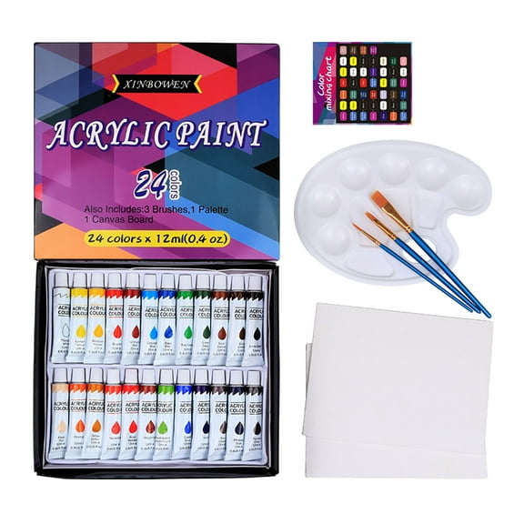 Anckoeil DIY Graffiti Painting Paint Acrylic Paint 24 Color Set Art Painting Supplies