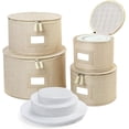 thumbnail image 1 of Cup and Mug Storage Container Hard Shell China Coffee Mug Storage Box for Moving with Dividers Handles Holds Tea Cups, 1 of 8
