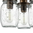 thumbnail image 2 of Claxy 3-Light Bronze Ceiling Light with Mason Jar Glass Shade, 2 of 7
