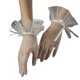 thumbnail image 2 of Guantes de boda para mujer, hasta la muñeca, con volantes, guantes de vestido de cortesía para boda, ópera, fiesta de noche, 2 of 5