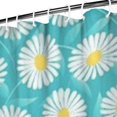 thumbnail image 3 of Turquoise Daisy Flower Yellow Centers Pattern Shower Curtain 72"x84" ,Bathroom Decorative Shower Curtains Set with 12 Hooks,Modern Waterproof Washable Shower Curtain, 3 of 6