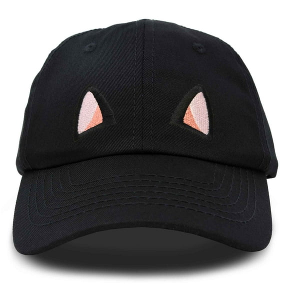 DALIX Cat Ears Hat Womens Cute Baseball Cap in Black