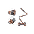 thumbnail image 2 of INSPIRE CHIC Men's Stripe Contrast Color Double Layered Pre-tied Bow Ties Orange, 2 of 4
