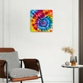 thumbnail image 2 of Square Wall Clock,Tie-Dye Pattern With Featuring Rainbow Colors And Spira,Silent Non-Ticking Wall Clock Decor for Home Office Kitchen Living Room Bedroom(16inch), 2 of 4