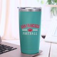 thumbnail image 3 of San Francisco Tumbler with Lids and Straws Insulated Stainless Steel Cup Travel Coffee Mug Football Gifts 20 Oz, 3 of 6