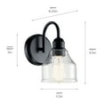 thumbnail image 4 of Kichler Lighting - One Light Wall Sconce - Wall Bracket - Avery - 1 light Wall, 4 of 7