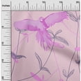 thumbnail image 2 of oneOone Rayon Light Pink Fabric Tropical Parrot With Leaves Craft Projects Decor Fabric Printed By The Yard 56 Inch Wide, 2 of 4