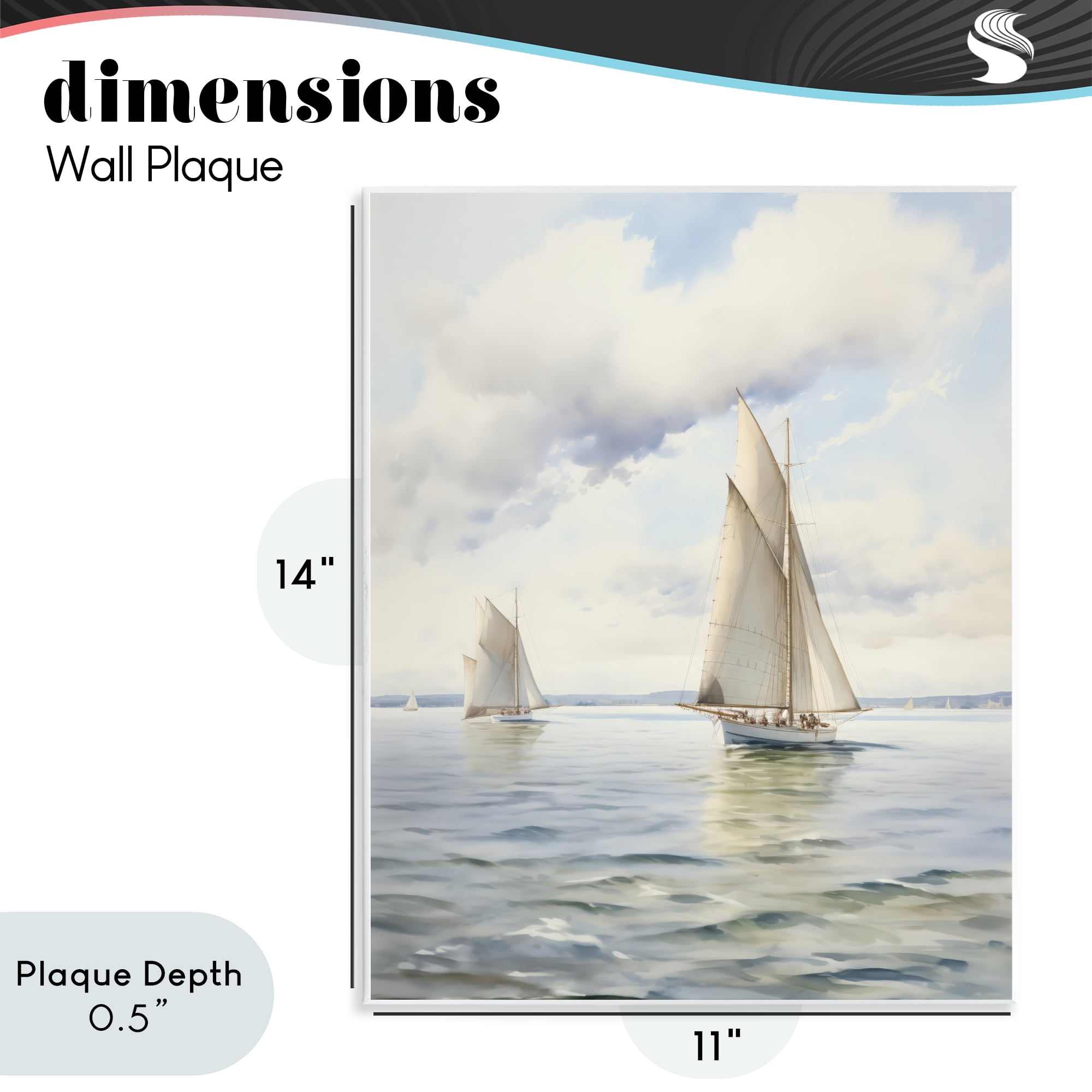 Stupell Industries Sailing Toward a Tranquil Horizon Wall Plaque Art, design by LSR Design Studio