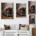 thumbnail image 4 of Designart "Pink Carriage Of Romance II" Old American Cart Floater Framed Wall Decor, 4 of 5