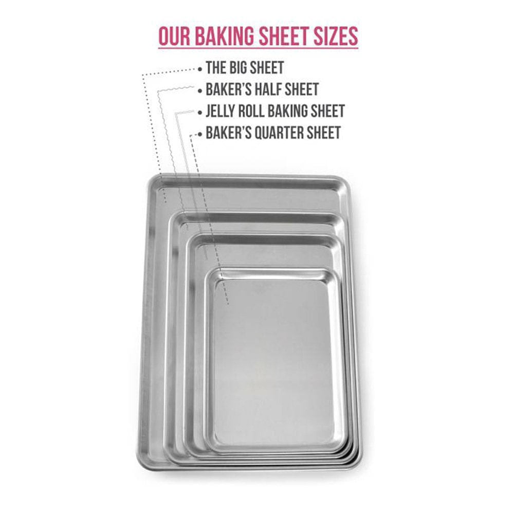Nordic Ware Aluminum Baker's Quarter Sheet Cake Brownie Pan w/ Lid 12 x 8 1/2" 