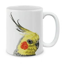 WIRESTER 11oz 325ml Ceramic Tea Cup Coffee Mug With Handgrip For Gift, Birthday, Anniversary, Christmas - Cockatiel Bird